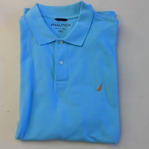 Nautica Polo Shirt Light Blue XXL 2XL Preowned